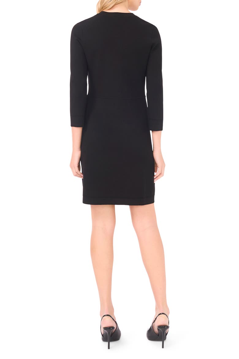 Rib Crewneck Dress, Alternate, color, RICH BLACK