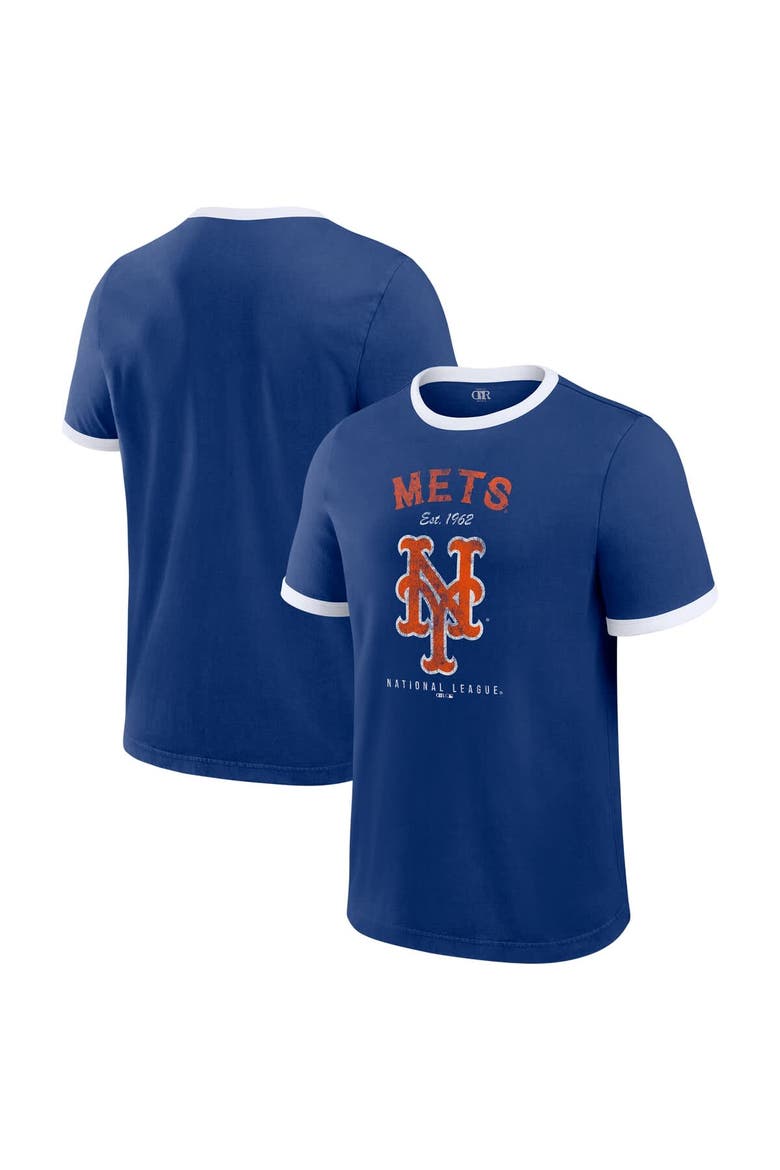 Men's Darius Rucker Collection by Fanatics  Royal New York Mets Washed Ringer T-Shirt, Main, color, Royal