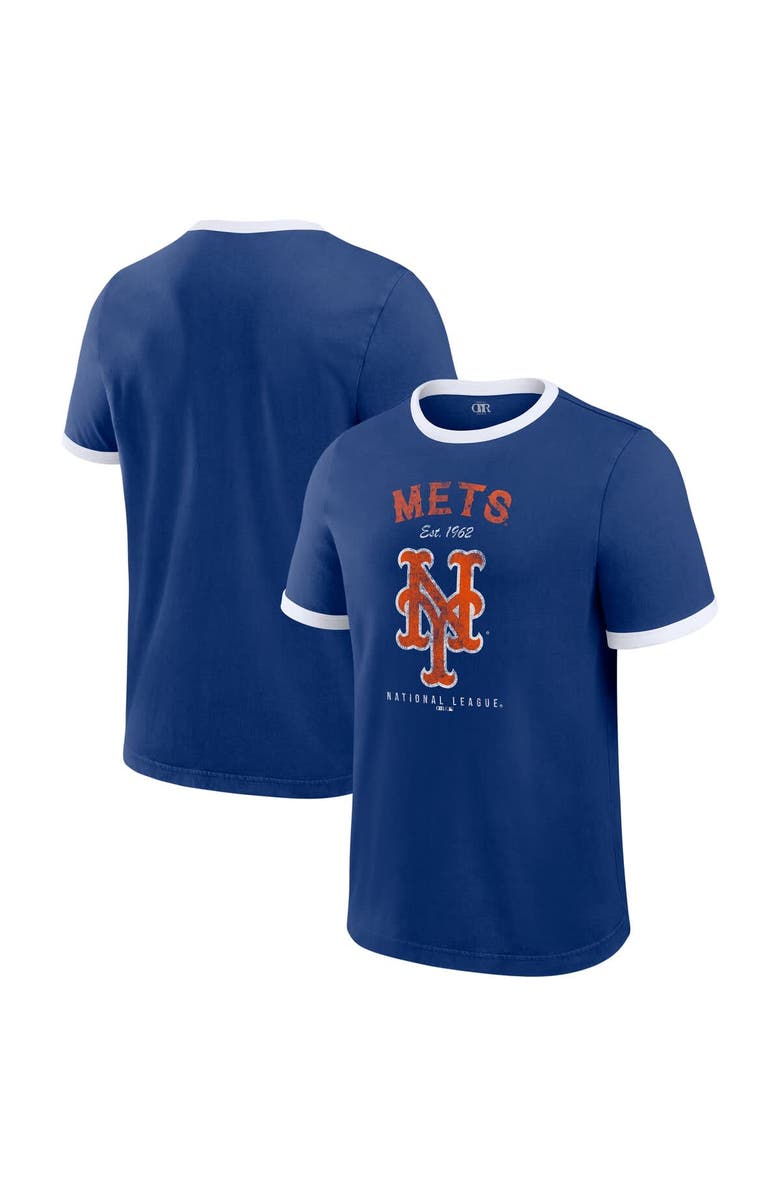 Darius Rucker Collection by Fanatics Men's Darius Rucker Collection by Fanatics Royal New York Mets Washed Ringer T-Shirt, Main, color, Royal
