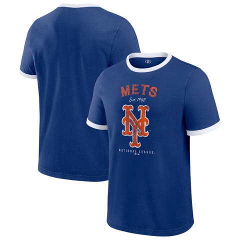Men's Darius Rucker Collection by Fanatics  Royal New York Mets Washed Ringer T-Shirt