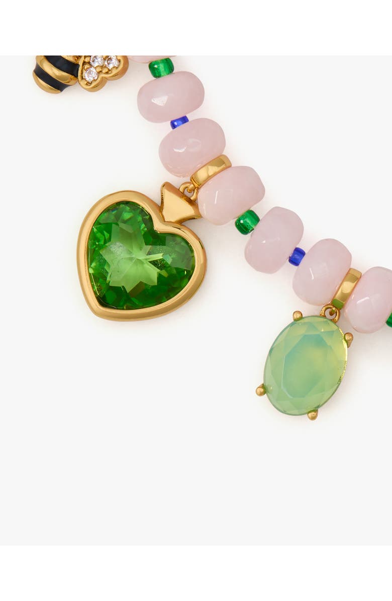 Kate Spade New York garden friends beaded charm necklace, Alternate, color, 