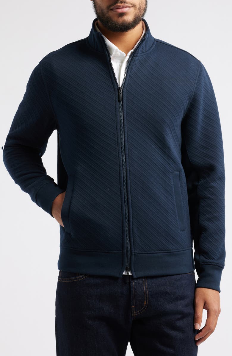 Robert Barakett Oceania Zip Knit Jacket, Alternate, color, Navy