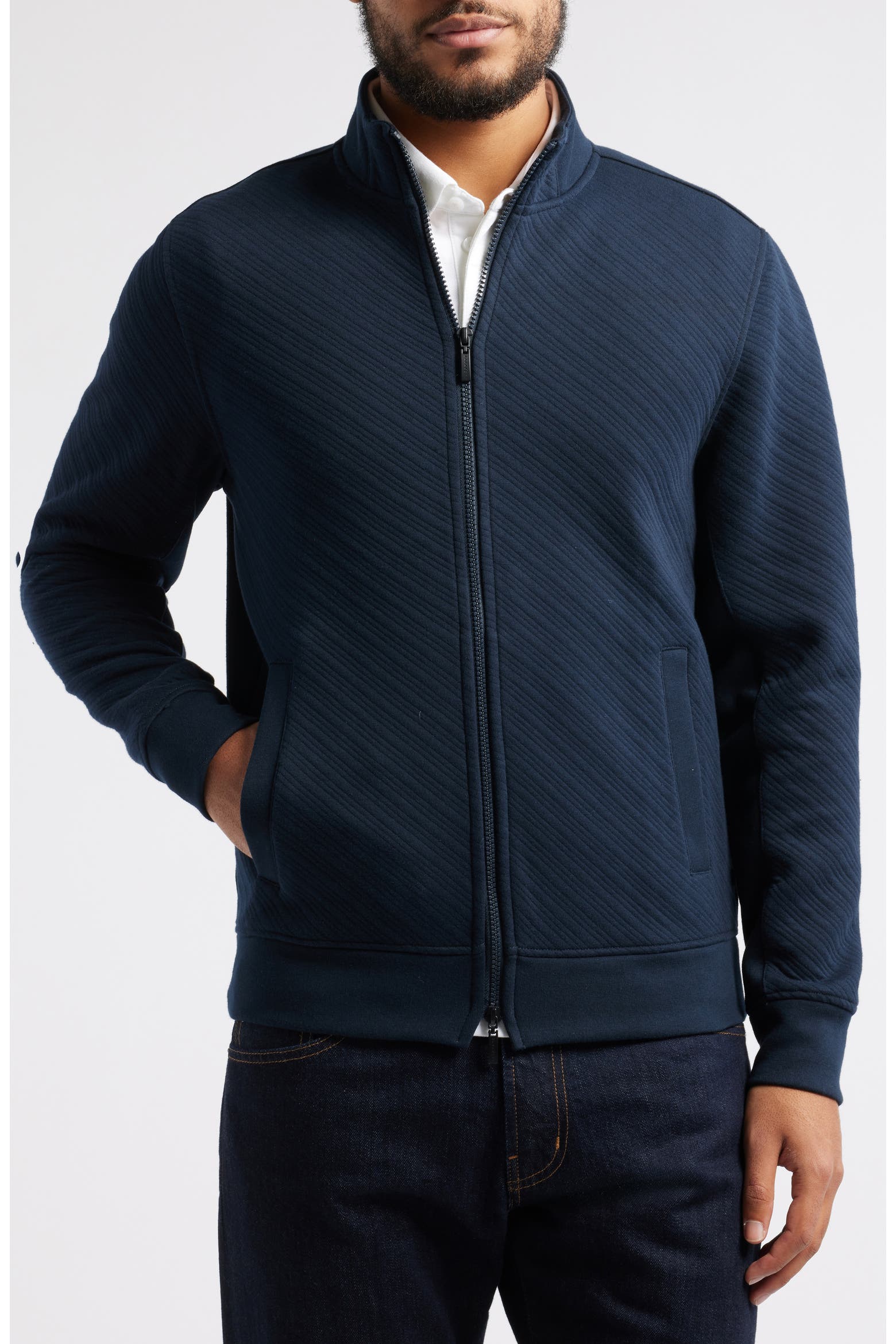 4105 Postcode Robert Barakett Oceania Zip Knit Jacket (Men) | Nordstromrack