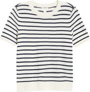 Caslon® Short Sleeve Merino Wool Blend Sweater Top