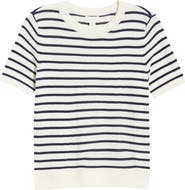 Caslon® Short Sleeve Merino Wool Blend Sweater Top