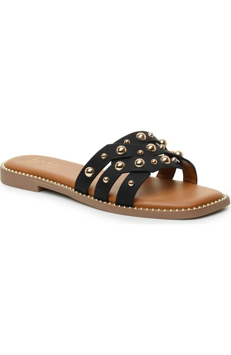Nicole Miller Studded Slide Sandal, Main, color,