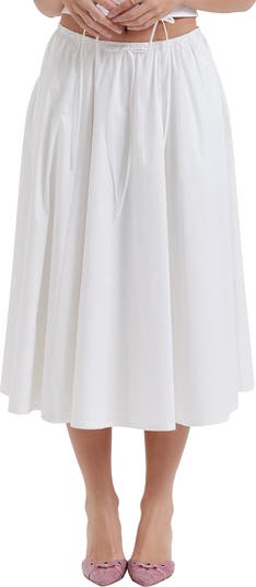 HOUSE OF CB Cora Gathered Lace-Up Skirt | Nordstrom