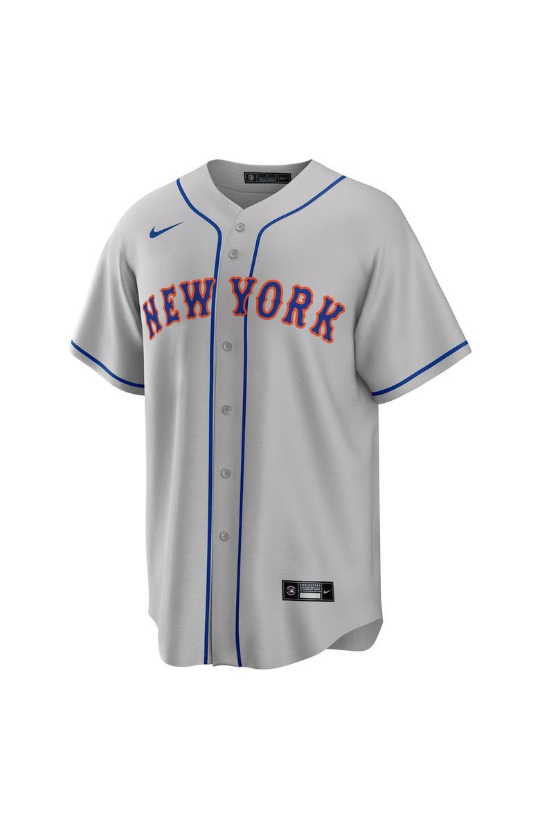 Nike Men's Nike Jacob deGrom Gray New York Mets Road Replica Player Name Jersey, Alternate, color,