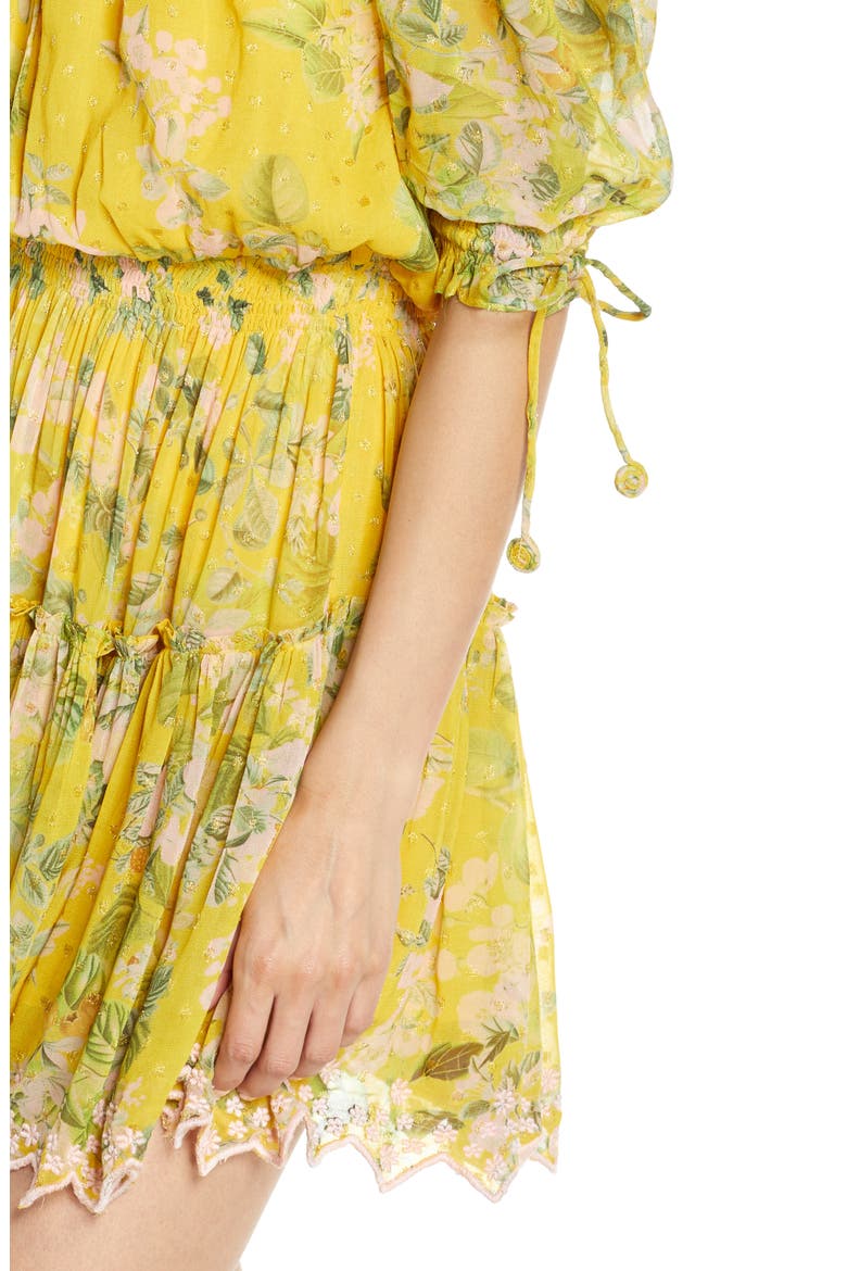Print Off the Shoulder Cover-Up Dress, Alternate, color, YELLOW
