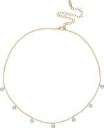 Ettika Blue Opal Disc Station Necklace