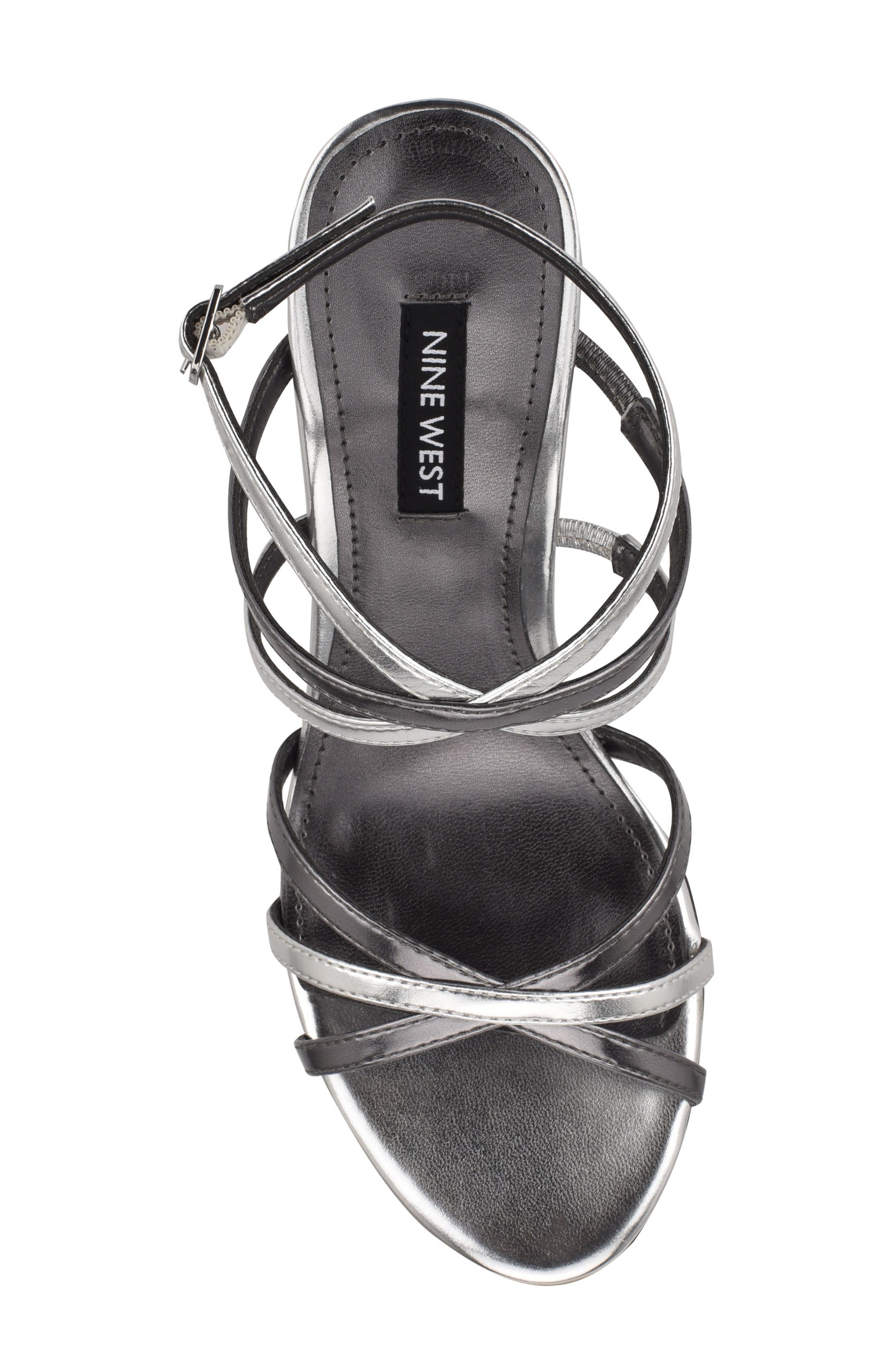 Obvi Strappy Sandal, Alternate, color, PEWTER/ SILVER
