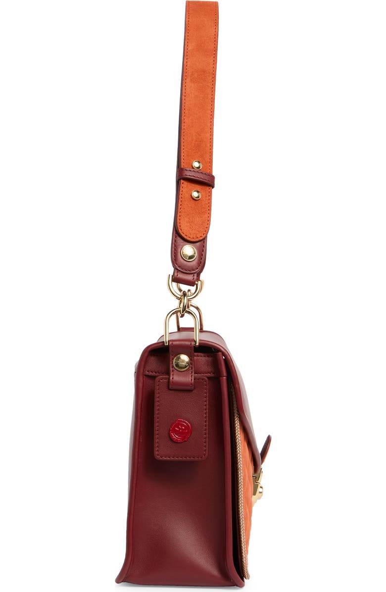 Longchamp Mademoiselle Shoulder Bag, Alternate, color, Burnt Red
