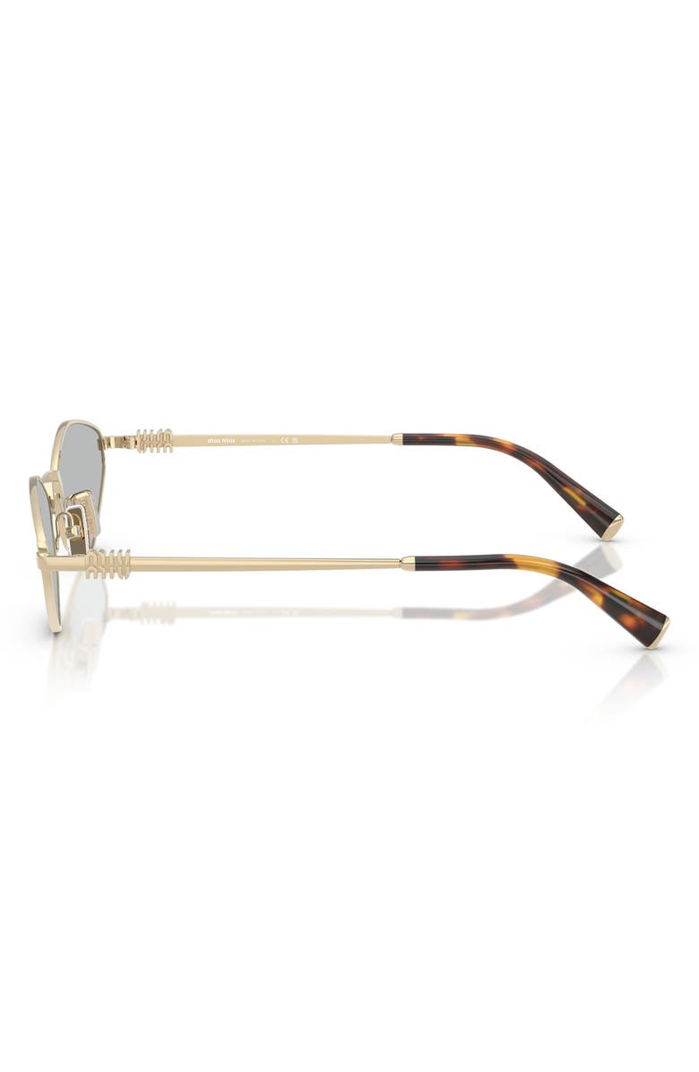 Miu Miu 56mm Irregular Sunglasses, Alternate, color, Gold Grey