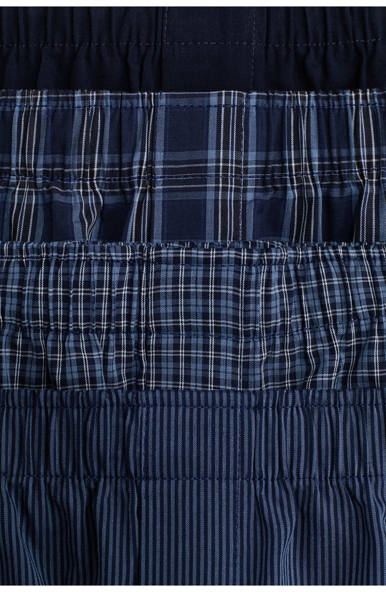 H&M 4-pack Woven Boxer Shorts, Alternate, color, Dark Blue/Checked