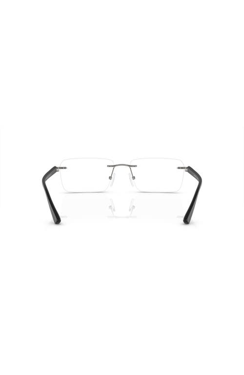 Armani Exchange 56mm Rectangle Optical Glasses In White