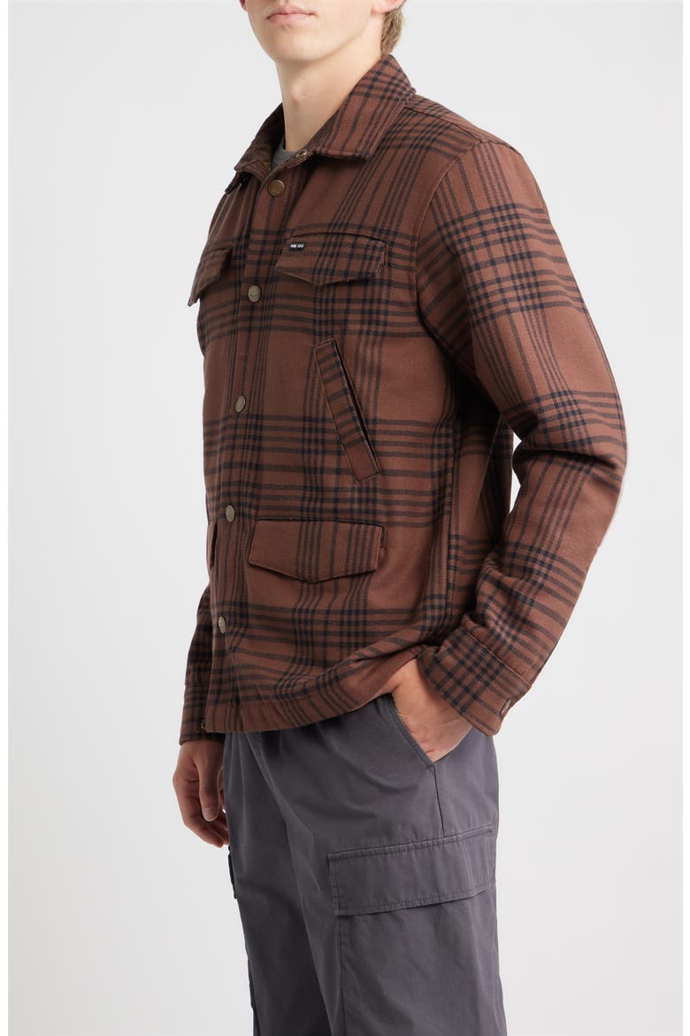 Zilker Cotton Blend Button-Up Shirt, Alternate, color, BROWN