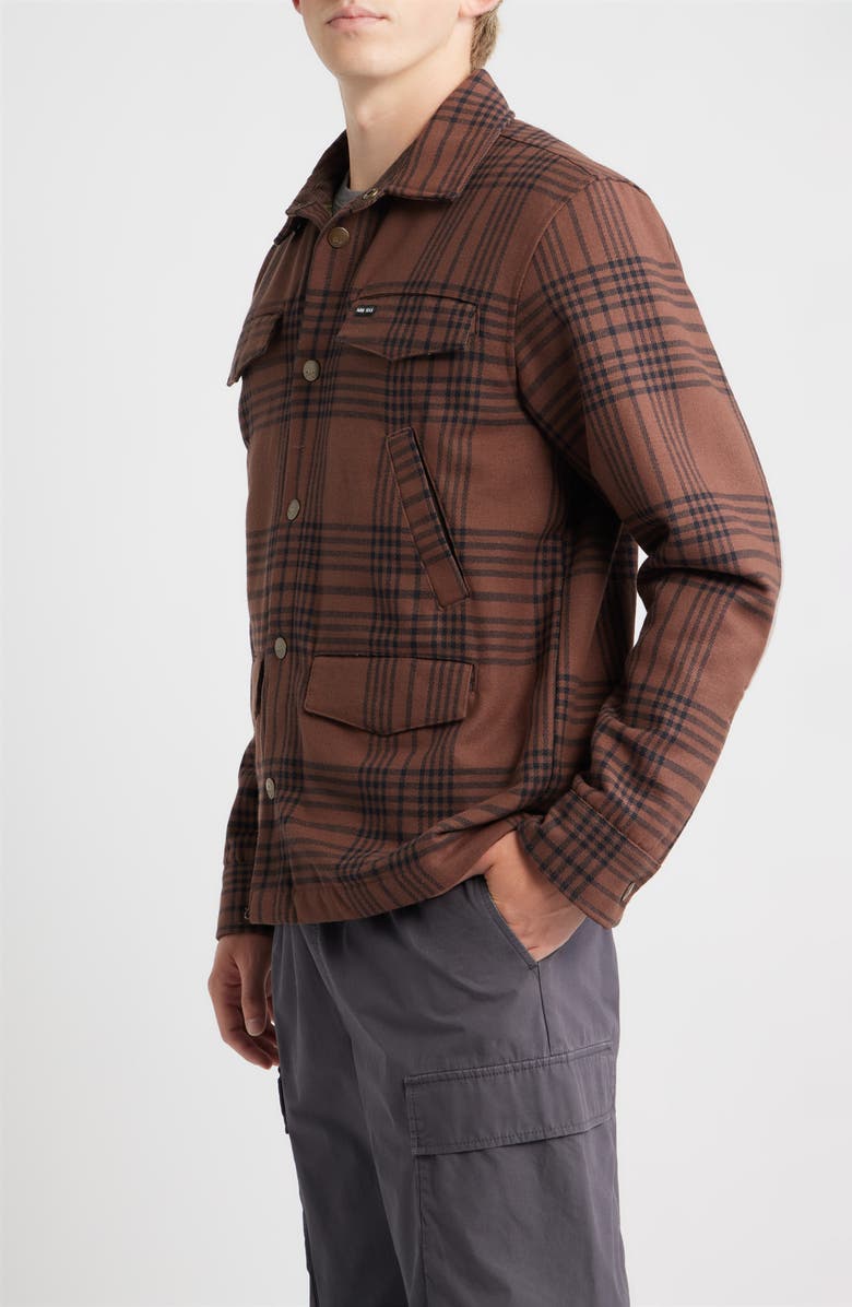 DARK SEAS Zilker Cotton Blend Button-Up Shirt, Alternate, color, Brown