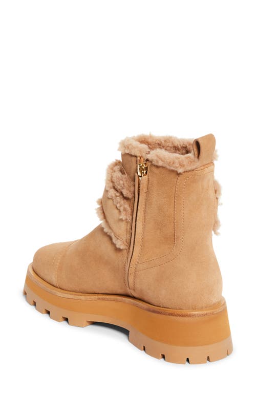 Jimmy Choo Meena Genuine Shearling Lined Bootie In Brown