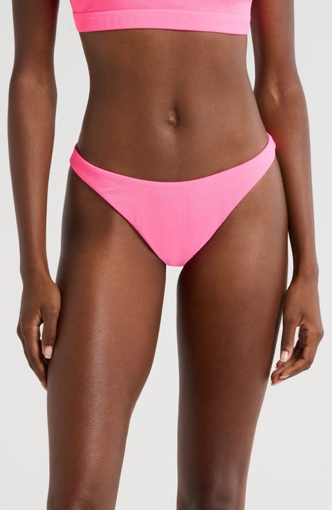 Kaylin Rib High Cut Bikini Bottoms