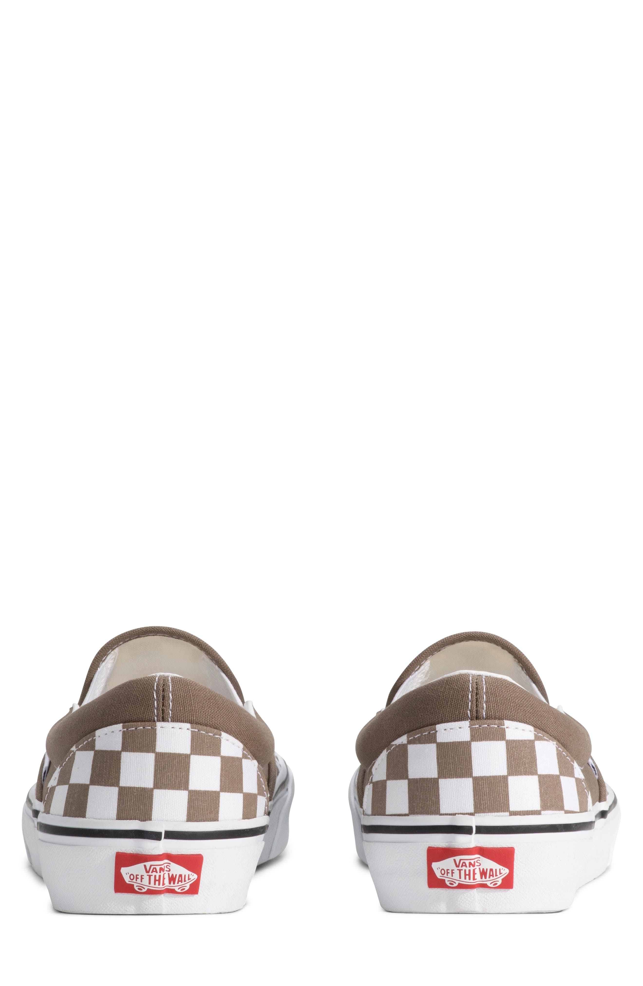 Vans Classic Slip-On Sneaker, Alternate, color, Checkerboard Walnut