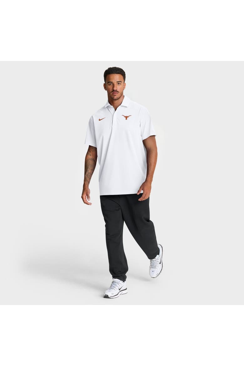 Men's Nike White Texas Longhorns Coaches Sideline Dri-FIT Polo, Alternate, color, White