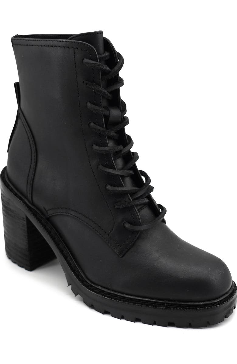 Artisan Crafted By Zigi Semi High Lace-Up Boot, Main, color, Black Leather