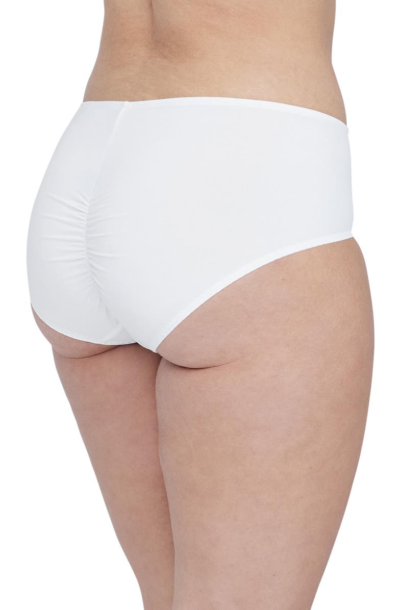 Skarlett Blue Entice Front Lace Brief, Alternate, color, White/Nylon