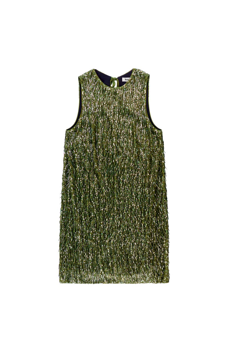 Ro&Zo Nina Drop Sequin Shift Dress, Alternate, color, Green