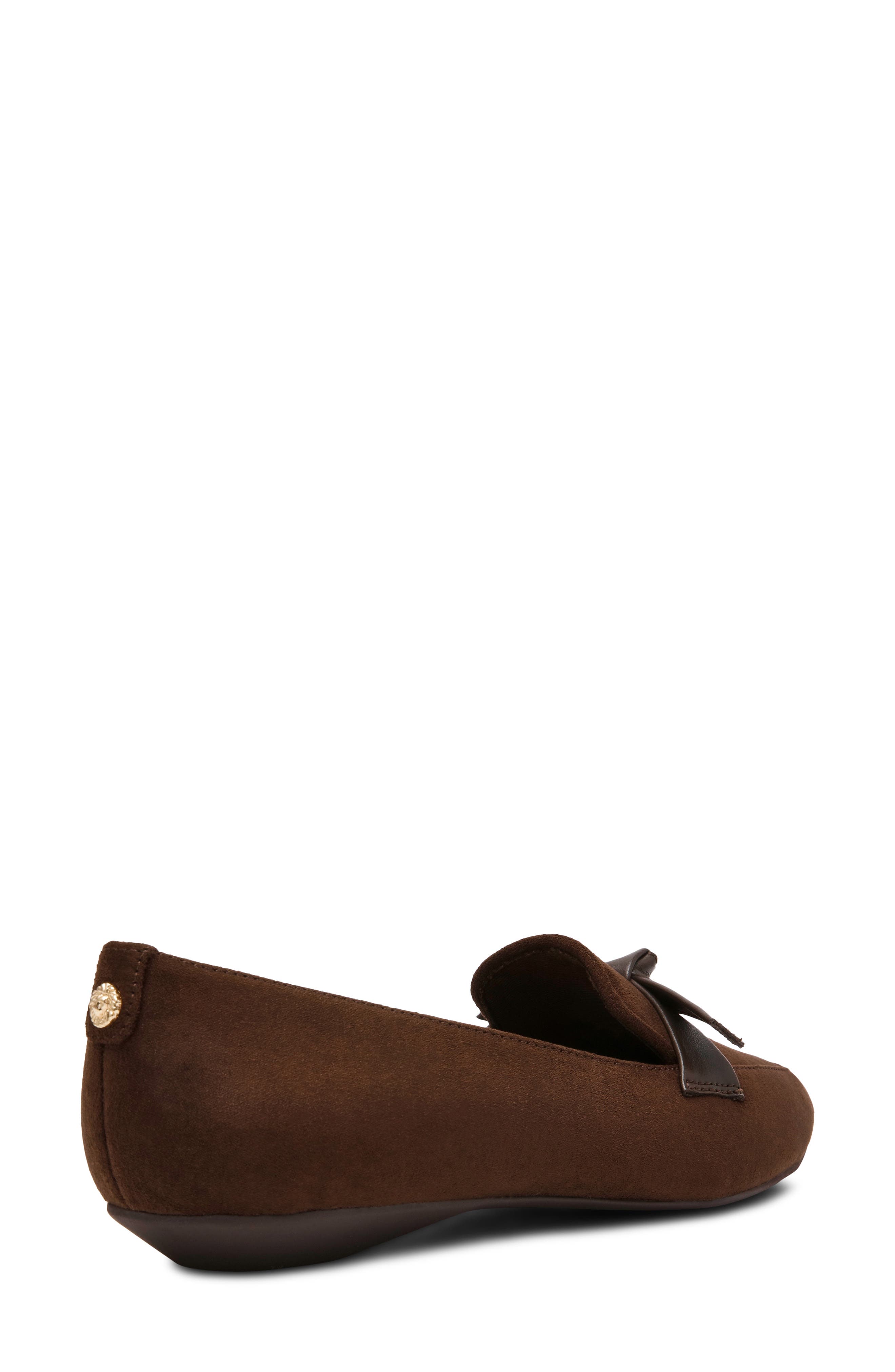 Onix Faux Leather Flat, Alternate, color, BROWN MICROSUEDE