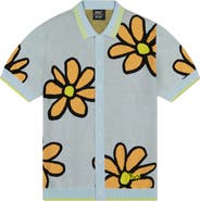 WeSC Daisy Intarsia Cotton Short Sleeve Shirt
