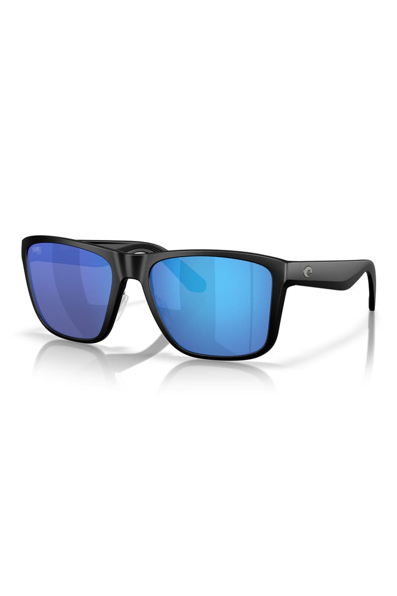 Los Alijos 59mm Sunglasses, Alternate, color, MATTE BLACK / BLUE MIRROR