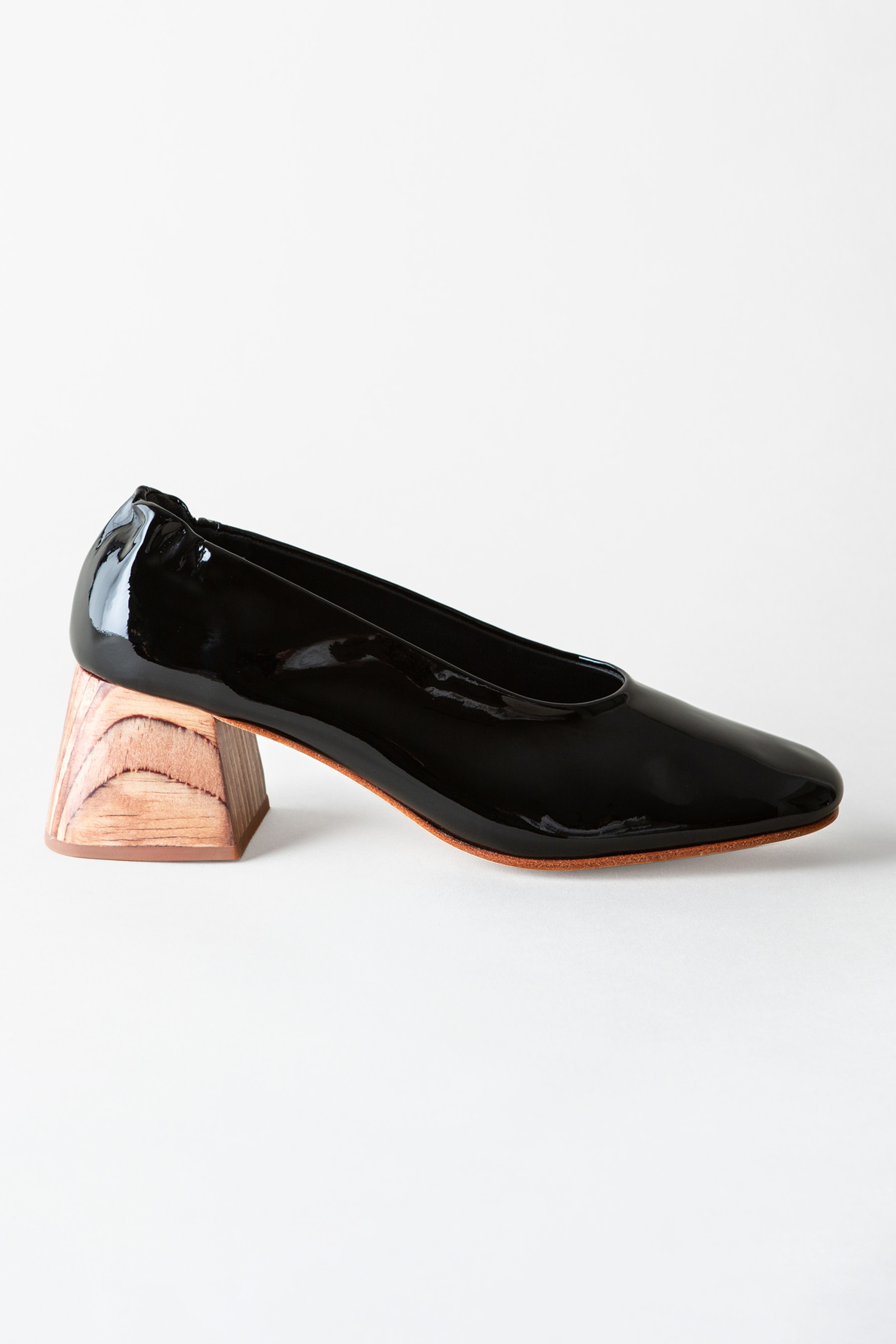 Mimi Block Heel Pump, Alternate, color, Coal Crinkle Patent