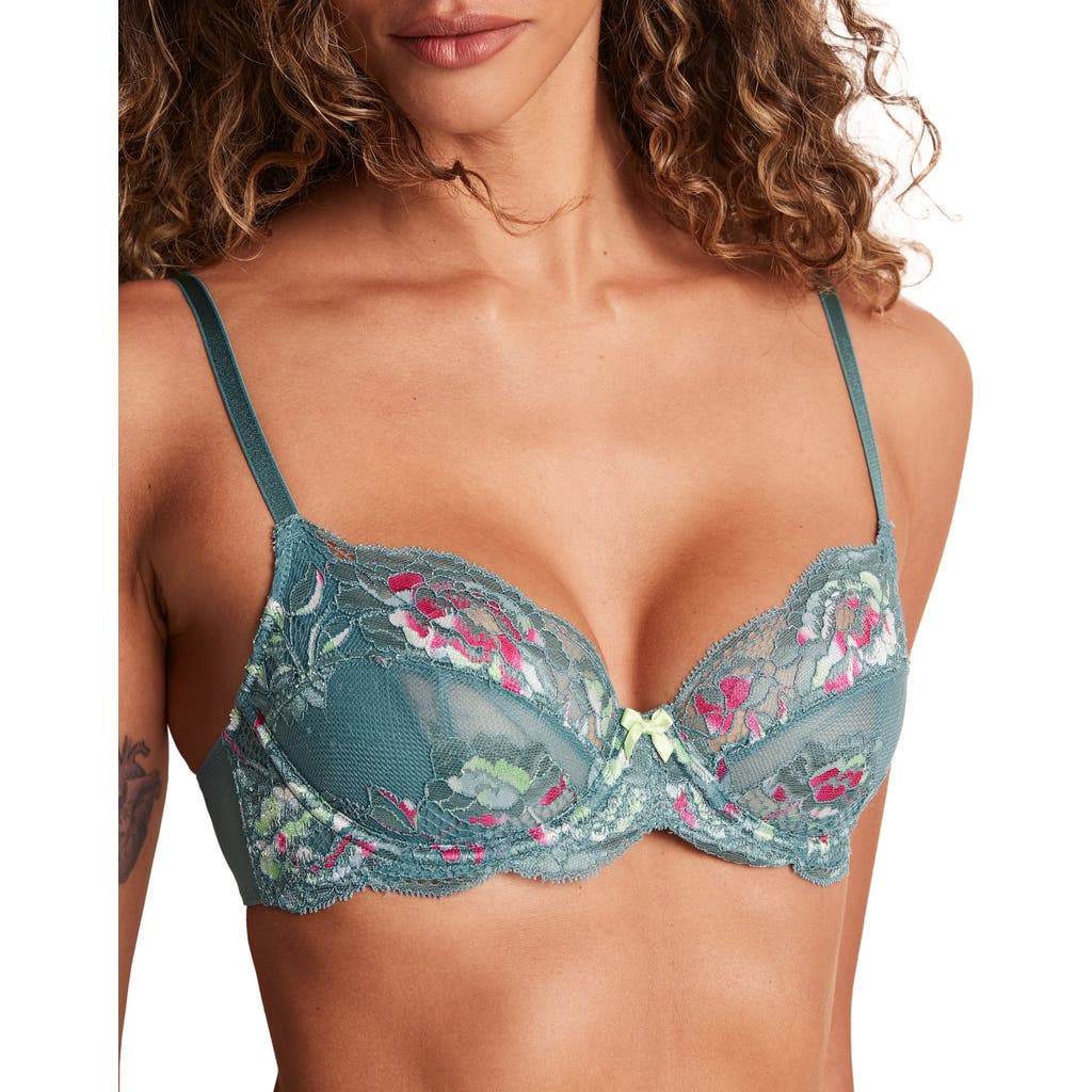 Adore Me Chelsi Unlined Demi Bra In Gray