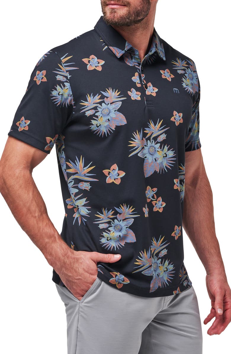 TravisMathew Secluded Island Floral Piqué Polo, Alternate, color, 