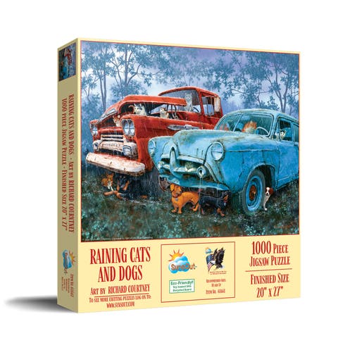 Raining Cats and Dogs 1000 piece Jigsaw Puzzle for Adults