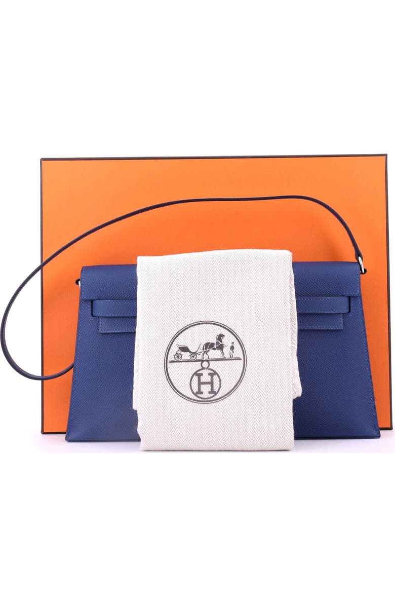 Pre-Owned Hermes Kelly Elan Shoulder Bag Epsom, Alternate, color, Bleu Tie