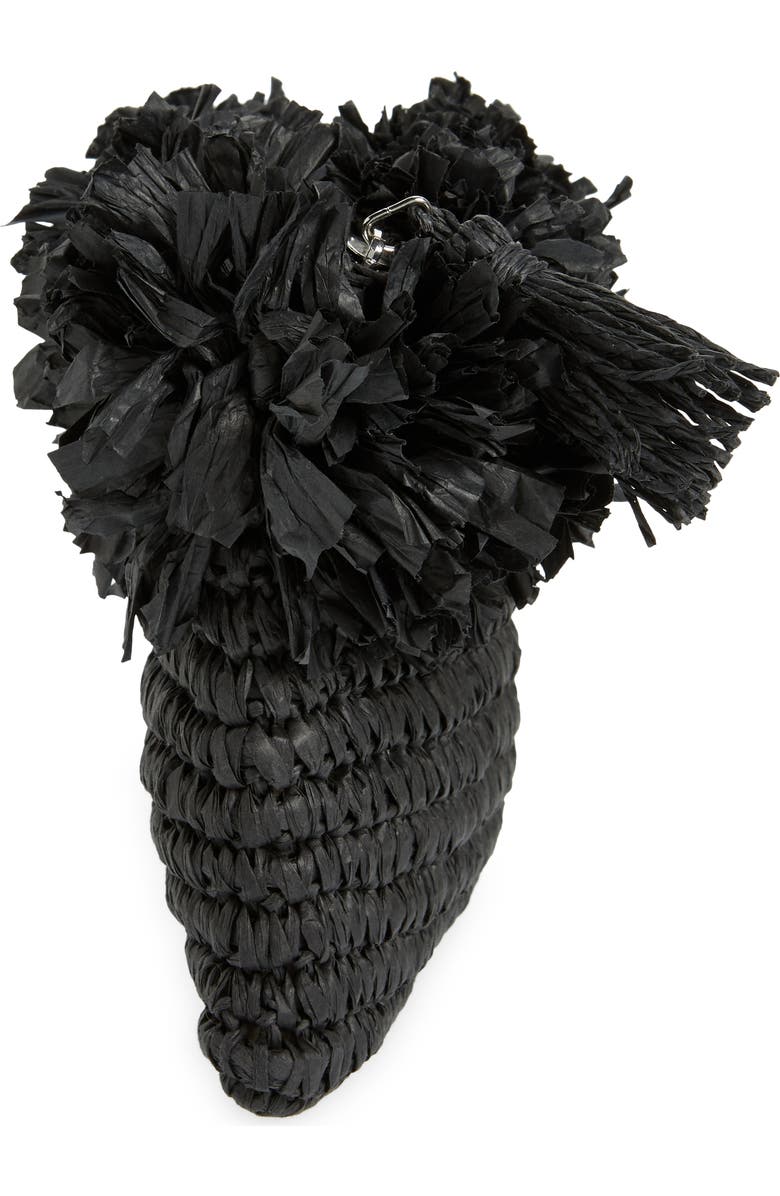 BTB Los Angeles Rose Crochet Straw Clutch, Alternate, color,