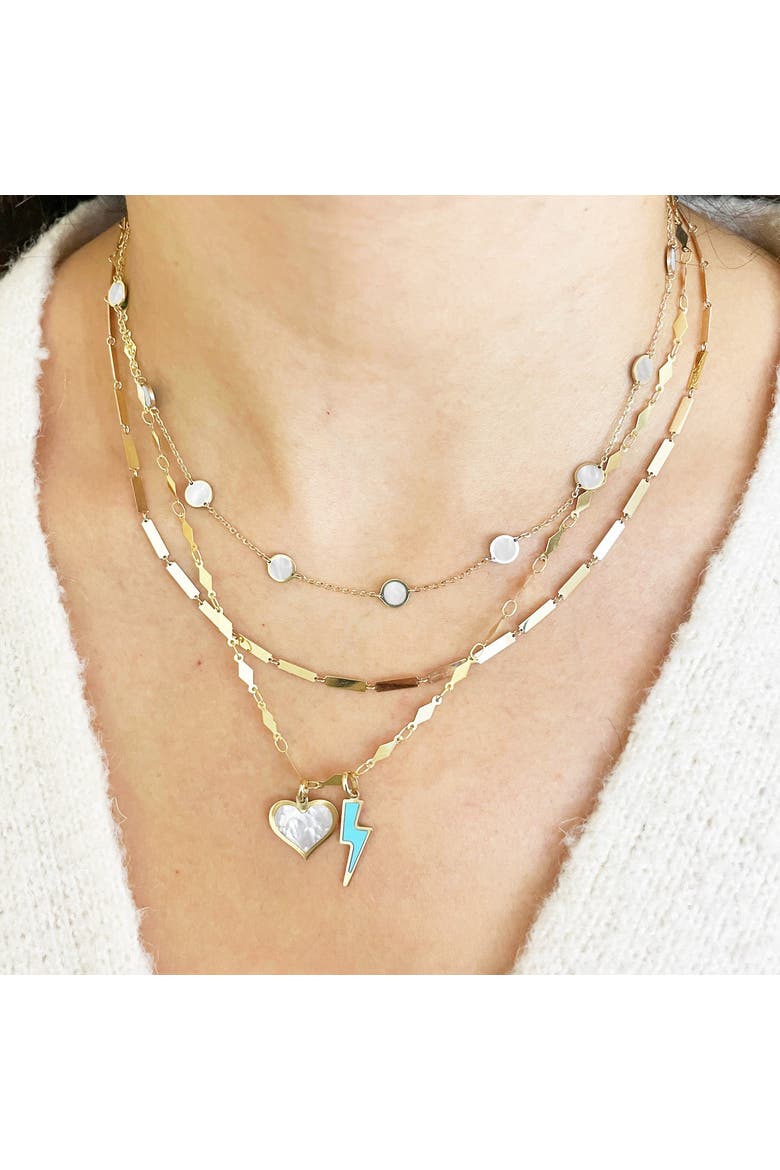 Mother of Pearl Bubble Chain Necklace, Alternate, color, Mother of Pearl