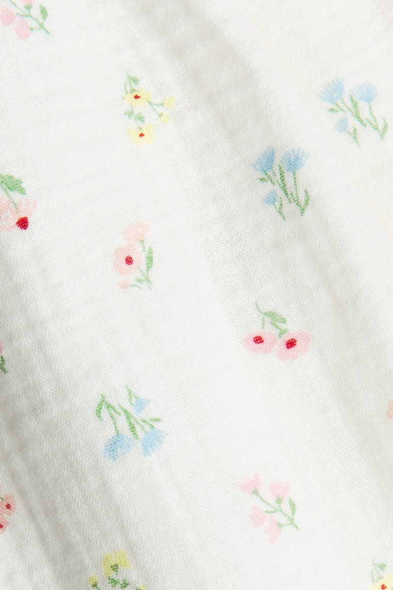 Cotton Muslin Trousers, Alternate, color, Cream/floral