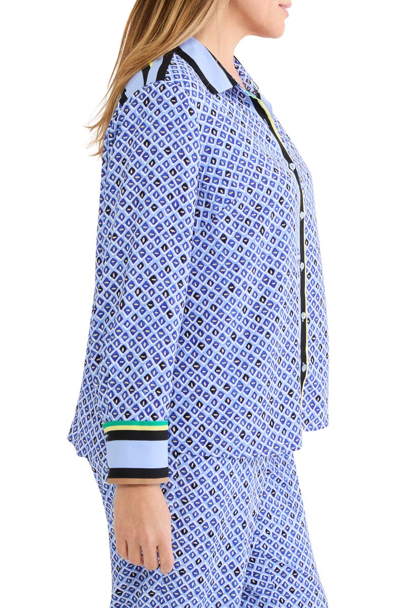 NIC+ZOE Mosaic Stripe Shirt, Alternate, color, Blue Multi