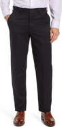 Berle Classic Fit Flat Front Microfiber Performance Dress Pants