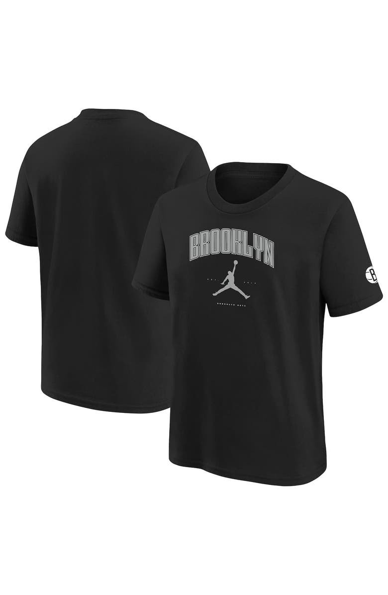 Jordan Brand Youth Jordan Brand Black Brooklyn Nets Essential Cities T-Shirt, Main, color, Black