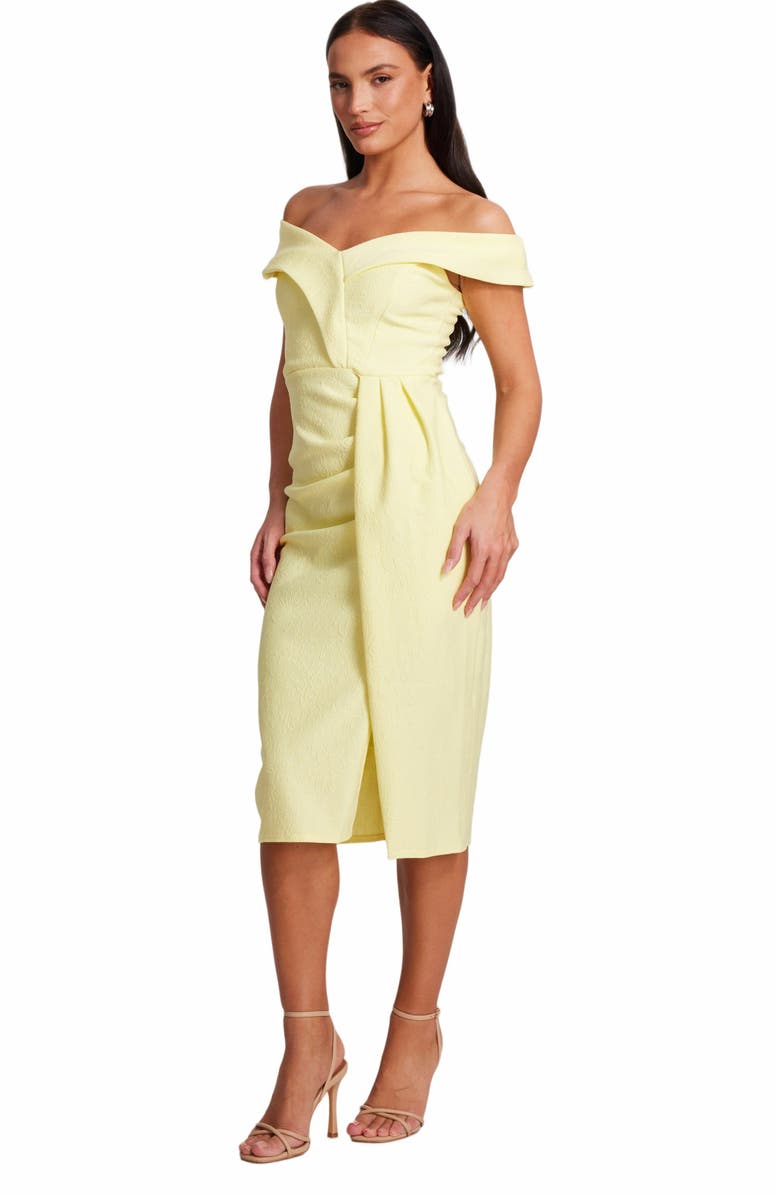 QUIZ Jaquard Midi Dress, Alternate, color,