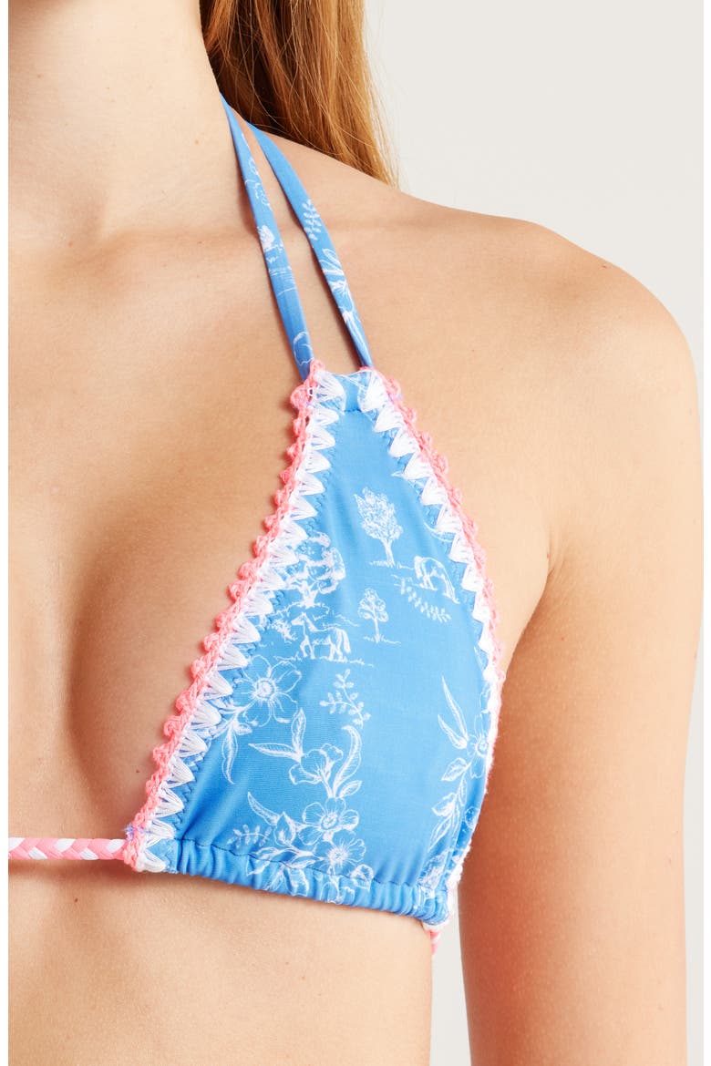 Crochet Trim Bikini Top, Alternate, color, RODEO ROMEO