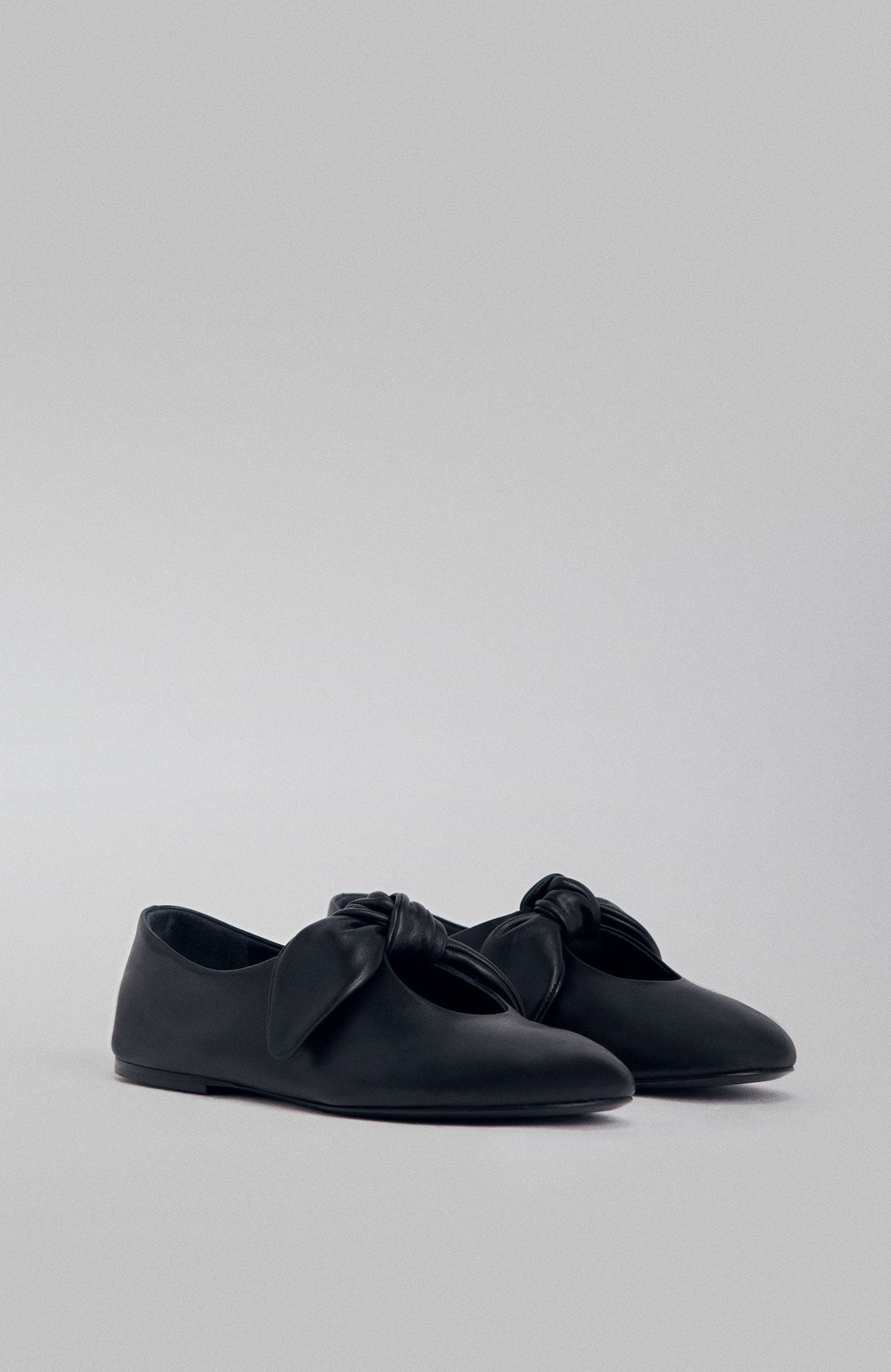 CO Bow Flat in Nappa Leather, Alternate, color, 