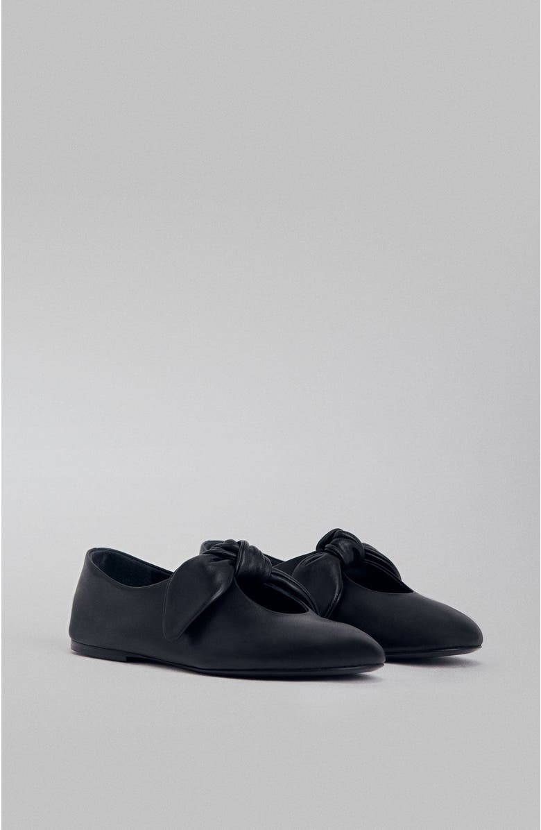 CO Bow Flat in Nappa Leather, Alternate, color,