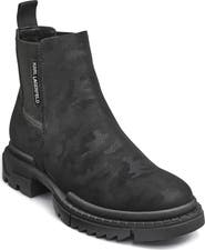 KARL LAGERFELD PARIS Camo Jacquard Chelsea Boot