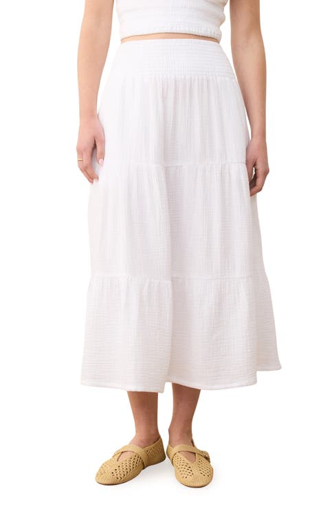 Corinne Double Cloth Cotton Maxi Skirt
