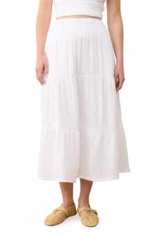 Marine Layer Corinne Double Cloth Cotton Maxi Skirt