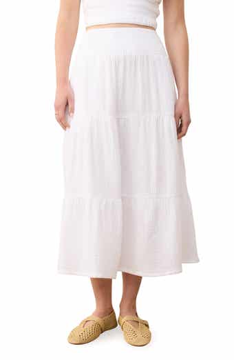 Marine Layer Corinne Double Cloth Cotton Maxi Skirt